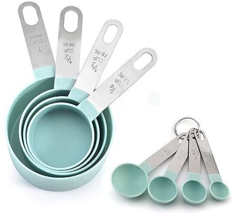 8-teiliges Messbecher- und -löffel-Set, Messlöffel-Set, Messbecher, Messlöffel, für flüssige und feste Zutaten in der Kü...