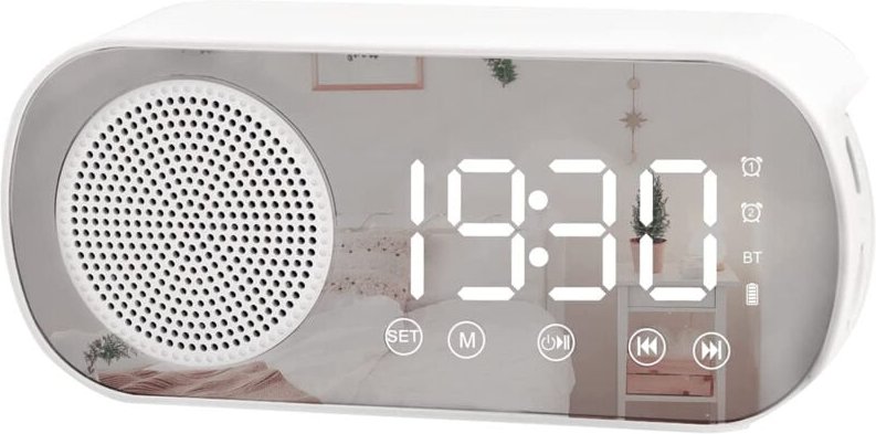 Digitaler LED-Wecker mit FM-Radio und Bluetooth-Lautsprecher