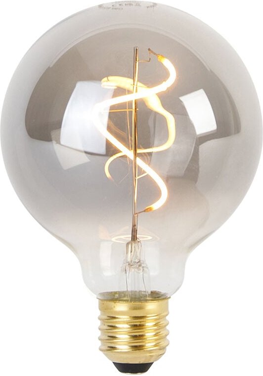 Luedd - E27 dimmbare led Spiralfadenlampe G95 Rauch 3W 95 lm 1800K