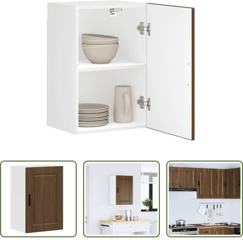 Wandregal - Küchen-Hängeschrank Porto Braun Eichen-Optik Holzwerkstoff
