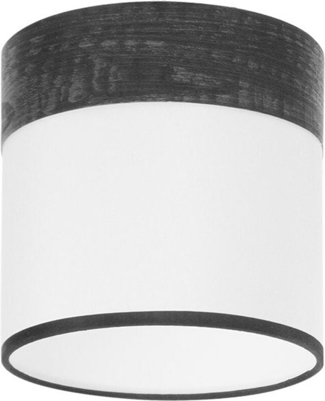 Fabrilamp - Cloe-Lampenschirm of Holz weiß/schwarz E14 (Ø14 x 14 x 14 x 14 cm), mehrfarbig, Einheitsgröße