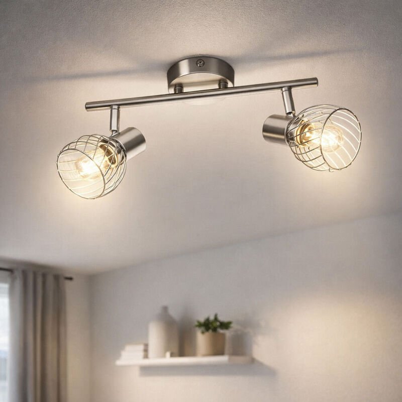 Decken Leuchte Wohn Zimmer Käfig Design Beleuchtung Flur Strahler Spots verstellbar