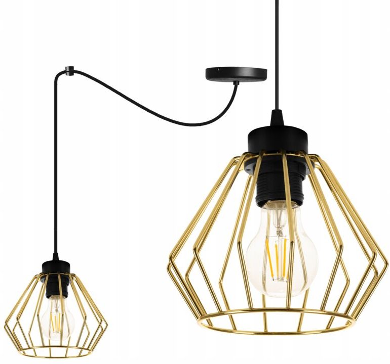 Golden Spider Deckenhängelampe, Drahtplafon