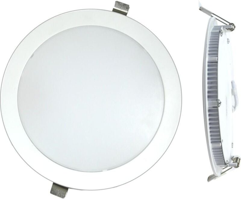 Silver Electronics - DownLight led Einbauleuchte kreisförmig 12W Weißes Licht 6000K Finish blanco