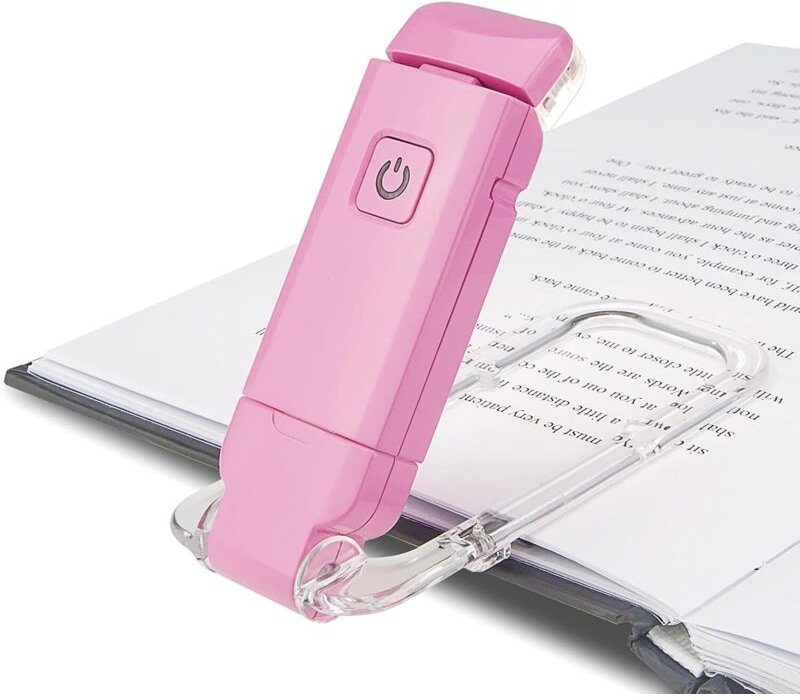 Leselicht für Buch, USB wiederaufladbare Leselampe, 3 Helligkeitseinstellungen zum Schutz der Augen, flexible Clip-on-La...