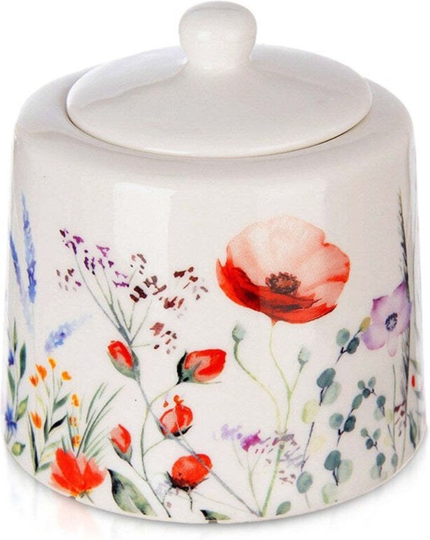 Weie porzellan zuckerdose maki 320 ml