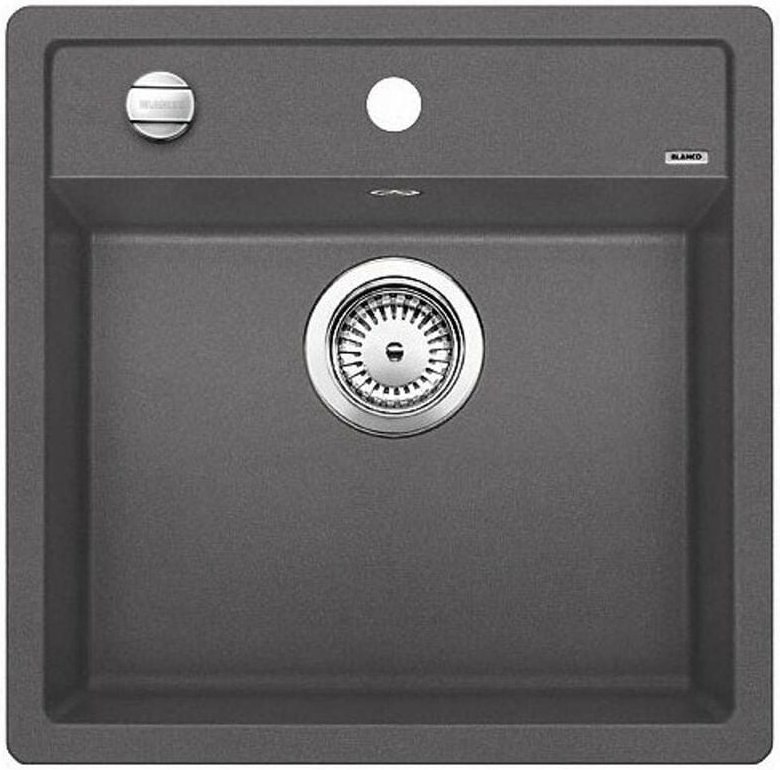 Blanco Dalago 5 - Silgranitspüle, 52x51 cm, mit Ablaufsystembedienung, Felsgrau 518848