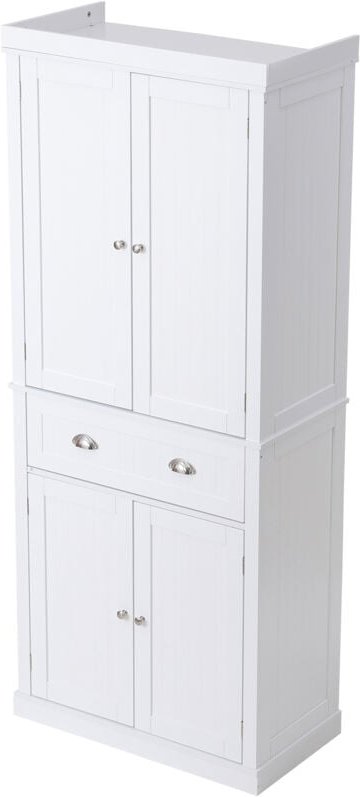 Mophorn 72" Küchen-Vorratsschrank, freistehend, 3 verstellbare Regale, Türen und Schublade, für Küche/Wohnzimmer/Esszimm...