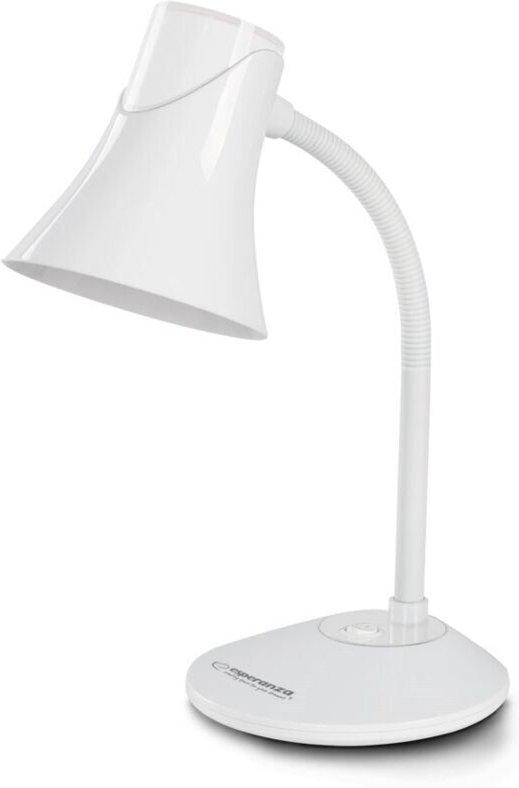 Esperanza schreibtischlampe e27 polaris wei