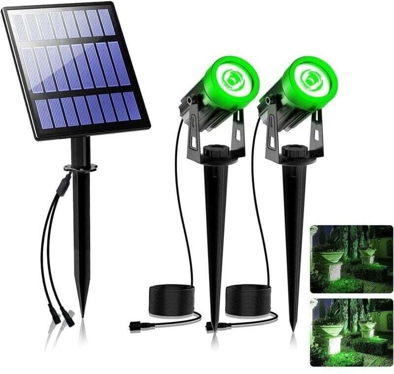 Solar-Sicherheitsleuchte für den Garten, IP65 wasserdicht, automatischer Schalter, ideal für Terrasse und Garten, Grün
