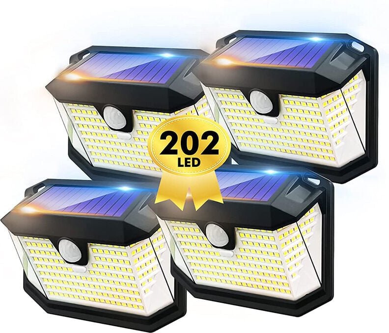 Led Solarleuchte Landschaft Innenhofbeleuchtung Menschliche Induktion Wasserdichte Außen Solar Wandleuchte - 4 Stück