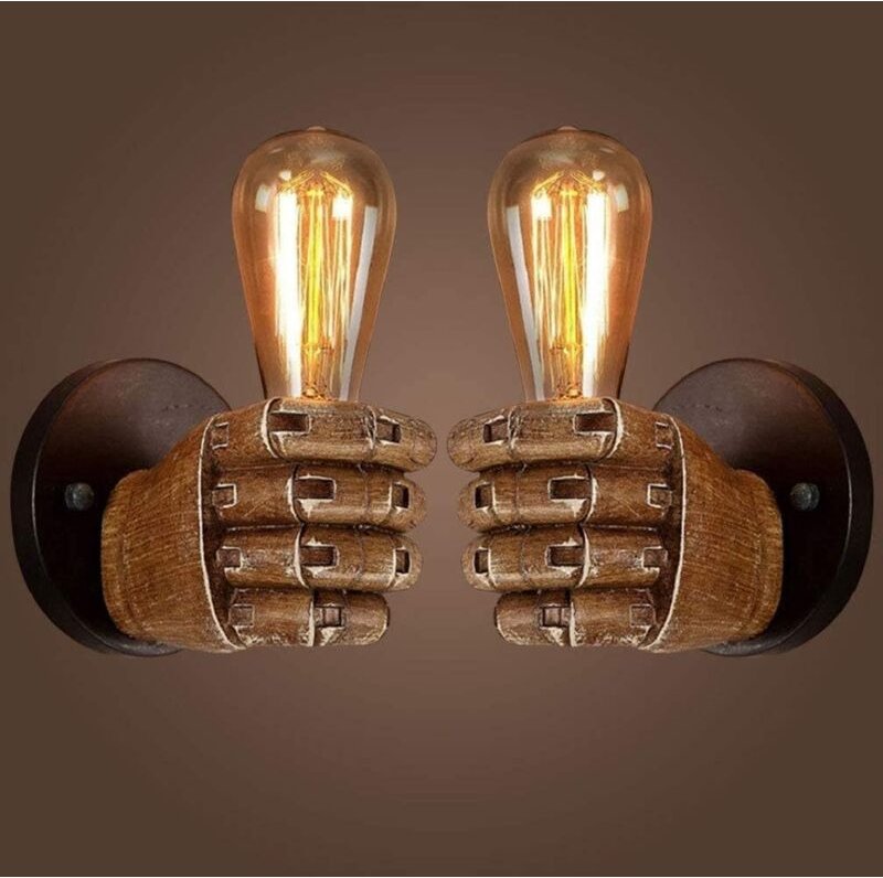 Poing Antike Wandleuchte, Vintage Industrielle Wandlampe E27 Edison-Birnensockel für Korridor Küche Schlafzimmer Restaur...