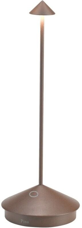 Zafferano - Pina Pro Corten LED-Tischleuchte wiederaufladbar und dimmbar kabellos 2200-2700-3000K