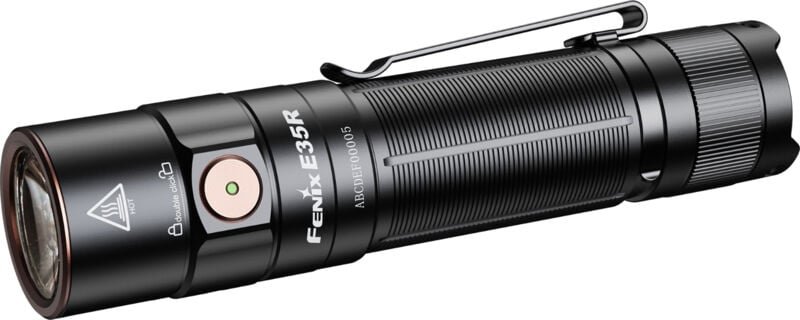 LED-Taschenlampe E35R, Akkubetrieb, schwarz - Fenix