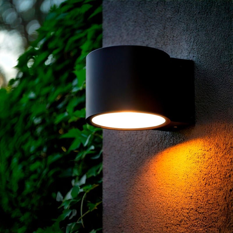 LED-Wandleuchte Aussen 7W Aluminium Kudu Mattschwarz