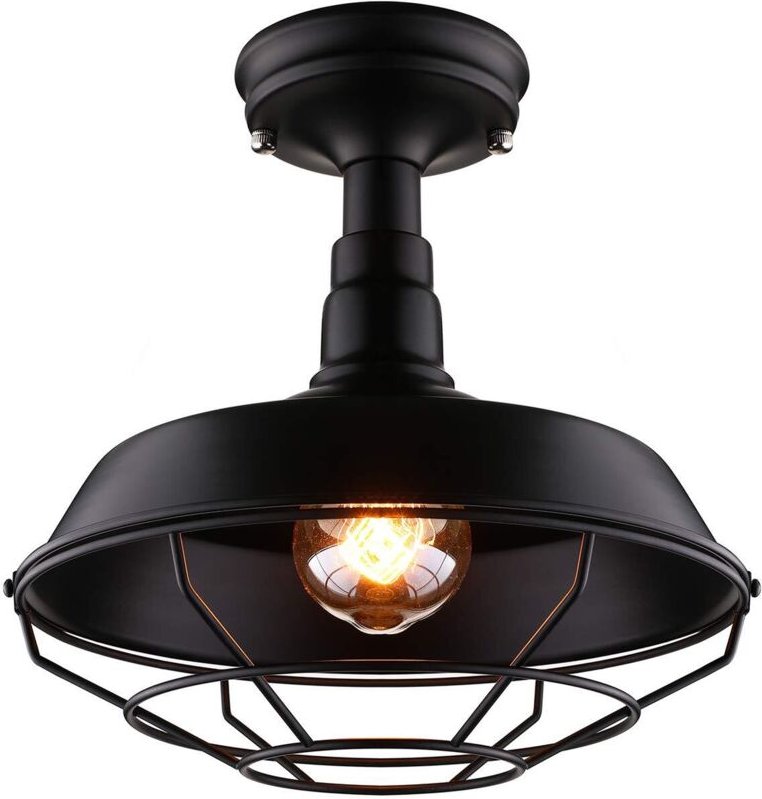 Retro-Einbauleuchte, Flurleuchte aus Eisen im Retro-Stil, ohne Leuchtmittel, 220 V, E27