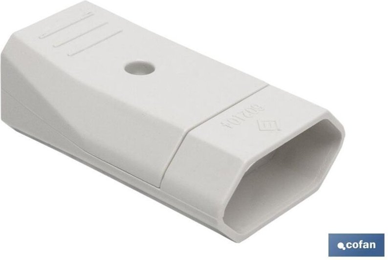 Weißer Antennen-Bipolarsteckersockel (10a-250v)