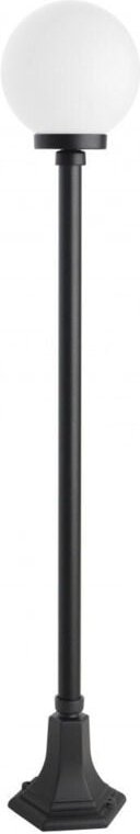 Gartenlampe 148 cm Kugel weiß oder geräuchert 20 cm 1xE27 schwarz IP43 SU-MA KULE K 5002/1/KP 200