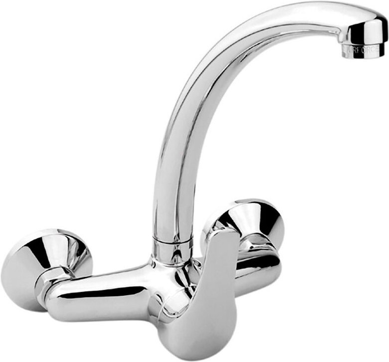 Einhebel-Spültischarmatur, hoher Auslauf, eingebaut EDM 01165