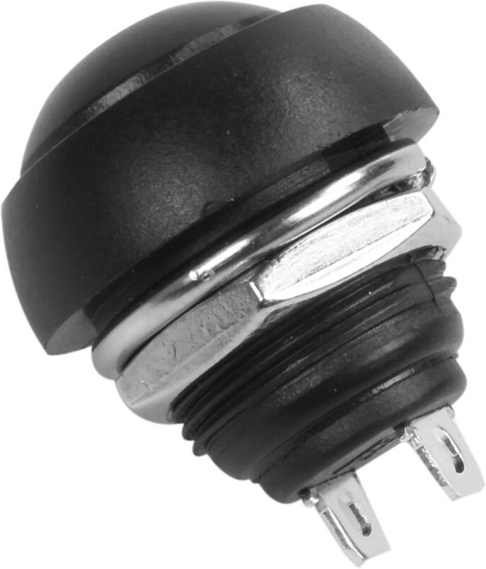 Schwarz 5X Pcs 12Mm Wasserdichter Momentan ein / aus Druckknopf Runder spst Schalter