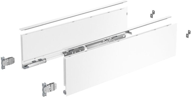 Hettich Zarge AvanTech YOU Set, Höhe 139 mm, NL 550 mm, weiß, links und rechts