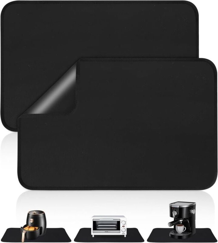 2 Isoliermatten 60x40cm, rutschfest und wasserdicht, Arbeitsplattenschutzmatten, ideal zur Isolierung von Heißluftfritte...