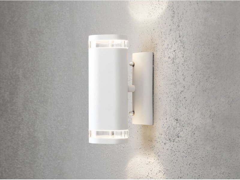 Konstsmide - Design Up-Down Außenwandleuchte modena, Höhe 24cm, Weiß