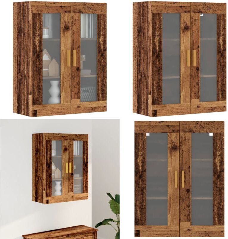 Hängeschrank Altholz-Optik 69,5x34x90 cm - Vidaxl