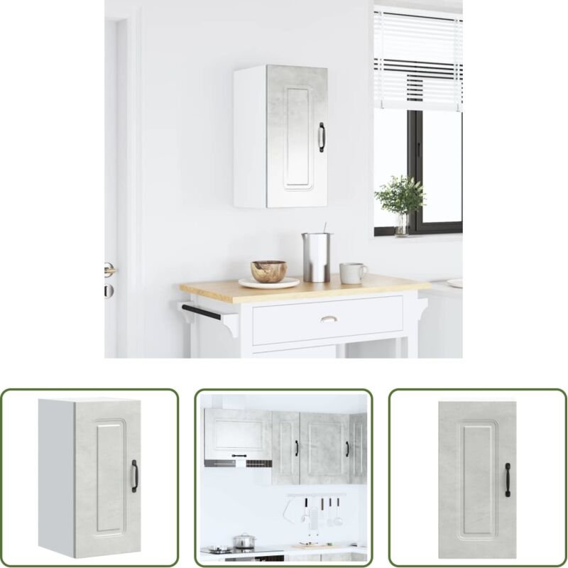 Küchenmöbel - Küchen-Hängeschrank Kalmar Betongrau Holzwerkstoff