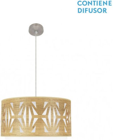 Senko - fabrilamp Hängeleuchte ofzwei Lichter Licht Holz Nickel Katerina Modell