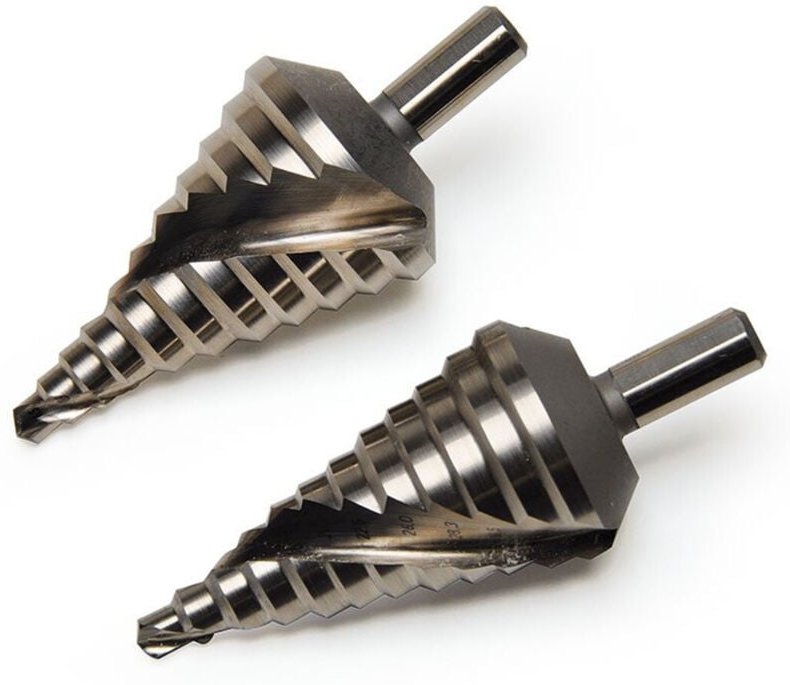 Trade Shop Traesio - Trade Shop - stufenbohrer stufenlochvergrösserer konischer lochvergrösserer 4 - 49 mm silber -