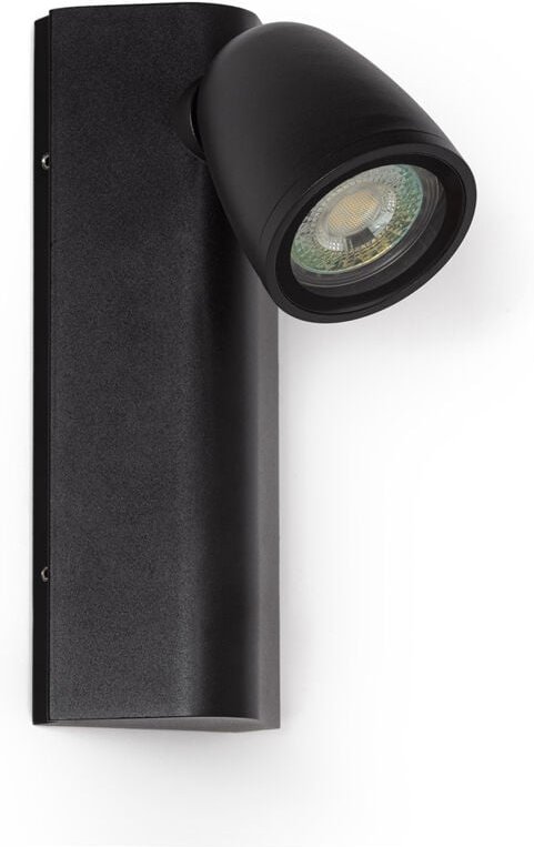 Ledkia - Wandleuchte Außen Aluminium Abel Schwarz