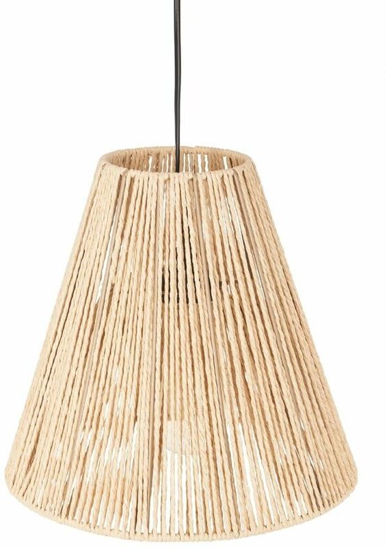 Hängelampe mit Metall- und Papierschirm, ø 30 cm, beige