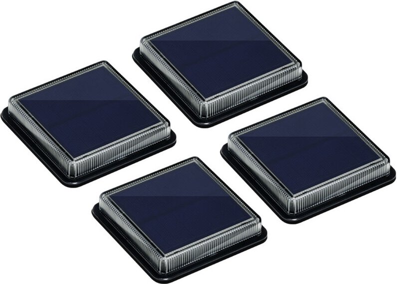 Set mit vier Solar-Bodenleuchten, Solar-Gartenleuchten, IP68 wasserdichte Solarbeleuchtung, Auto-On-Sicherheitslicht, ge...