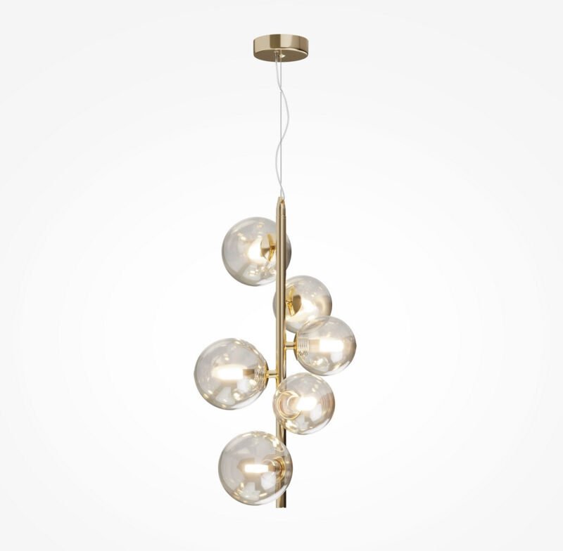 Pendelleuchte Deckenlampe Hängelampe Designleuchte Gold Esszimmerlampe h 170 cm
