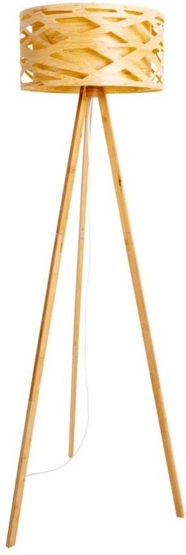 Stehleuchte Standlampe Wohnzimmerleuchte Schlafzimmerlampe Bambus H 148 cm
