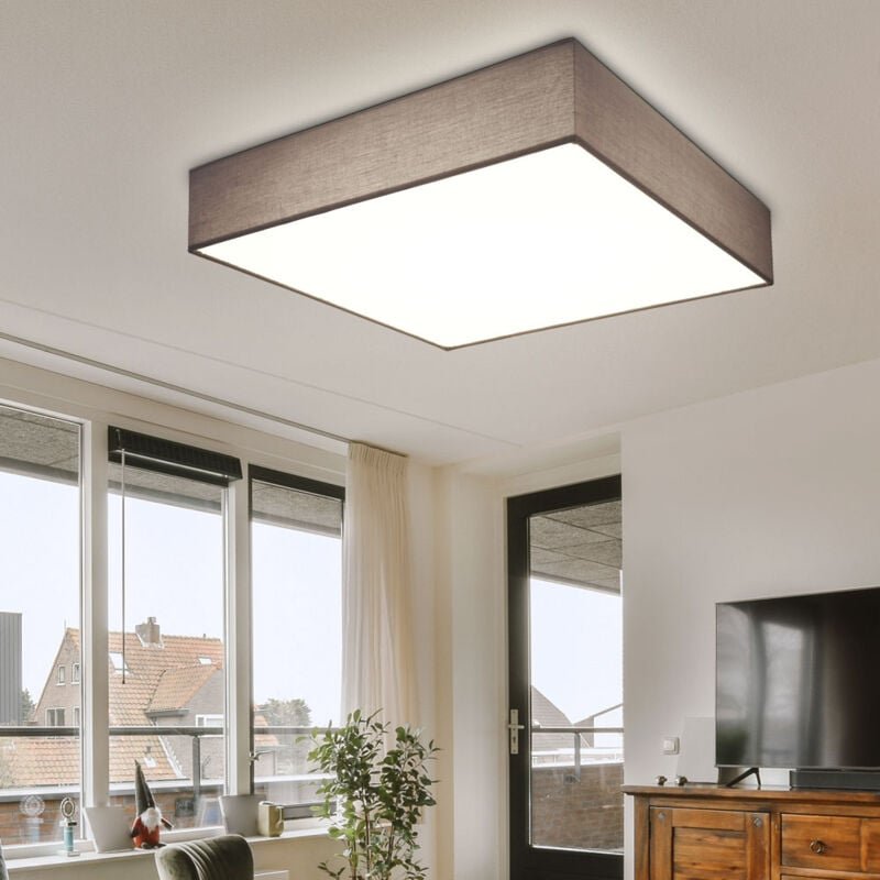 Globo - Deckenleuchte Deckenlampe Büro Wohnzimmer led quadratisch, Metall Kunststoff, led 40W 1375lm 3000-6000K, LxBxH 5...