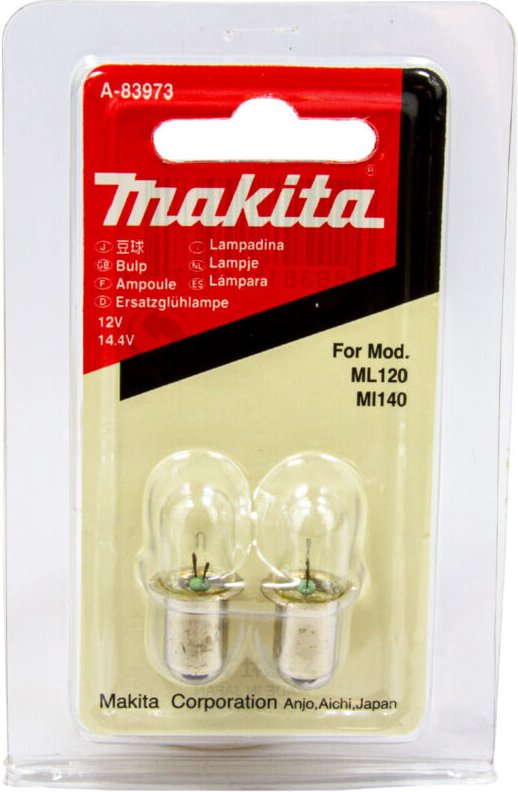 Makita Glühlampe, 12 - 14,4 V, 2 Stk. 12 - 14,4 V • 2 Stk.