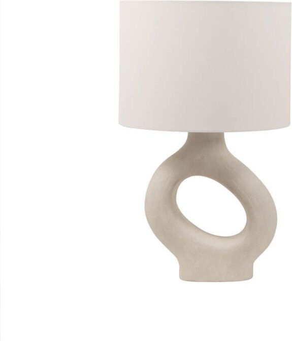 Home Deluxe - Große Tischlampe asymmetrisch lola - Beige Tischlampe, große Tischlampe, Design Tischlampe