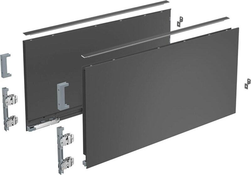 AvanTech you Set Zarge Höhe 251 mm, nl 500 mm, anthrazit, links und rechts - Hettich