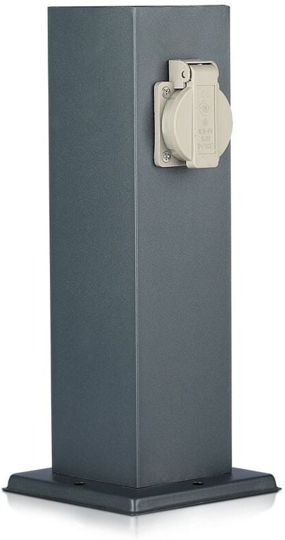 2-Wege-Gartensteckdosen - IP44 - Dunkelgrau