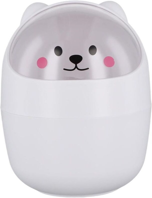 Kleiner Schreibtisch-Mülleimer mit Deckel, Mini-Stifthalter zum Herausnehmen, schöner Abfalleimer, Kosmetik-Mülleimer au...