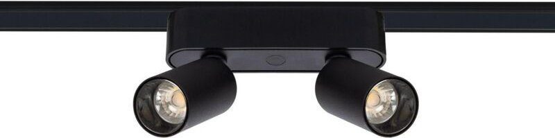 Efectoled - LED-Strahler Doppelt für Magnetschiene 25mm SuperSlim 10W 48V Schwarz 4000K Neutralweiß