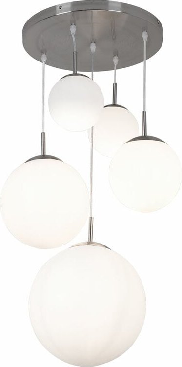 Etc-shop - led Hängeleuchte Hängelampe Pendelleuchte Pendellampe 5 Opal Glas Kugeln Leuchte
