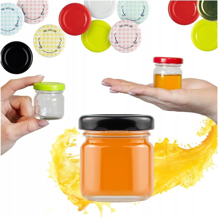 40-ml-Glas mit Deckel, Honig, Gewürze, Kräuter, Kerzen, Marmelade, Hochzeit