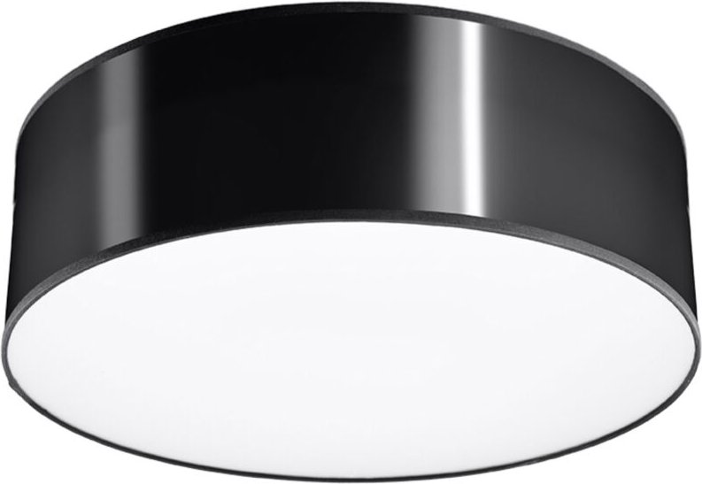 Sollux - Cylindrical Flush Light Black 25cm E27 Zylindrisches Spüllicht Schwarz 25cm E27