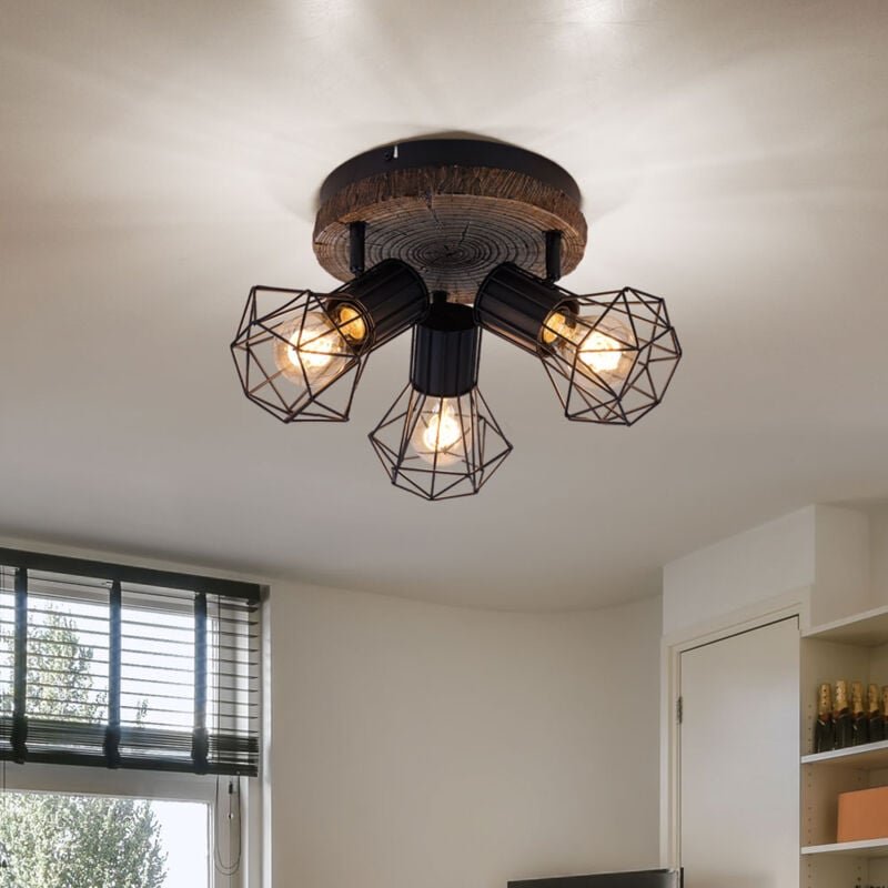 Thumbnail - Globo Lighting - Deckenleuchte Deckenlampe Spotleuchte Wohnzimmerlampe Schlafzimmer, Spots beweglich 3 flammig, Vintage ...