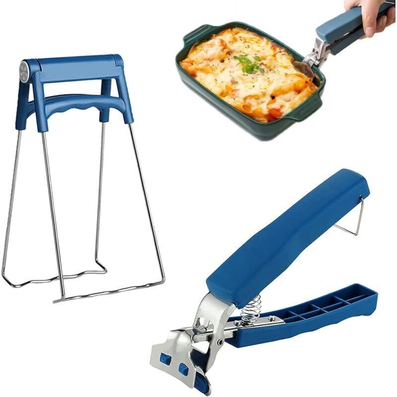 Ofenzange, 1 Stück, Verbrühungsschutz-Schüsselklemme, 1 Stück heiße Schüsselzange mit rutschfestem PP-Griff für tragbare...