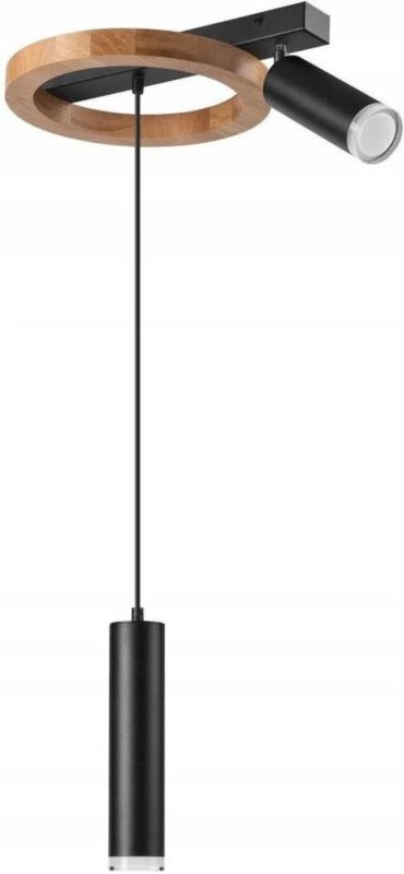 Lamkur Otis 49090 Deckenleuchte schwarz und Ahorn 30 cm