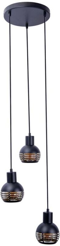 Pendelleuchte Hängelampe Esszimmerleuchte Deckenlampe Schwarz Gold 3-Flammig